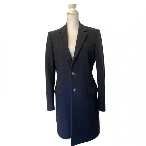AMI Paris Wool and Cashmere Blend Navy Blue Coat Sz M - Picture 6 of 14